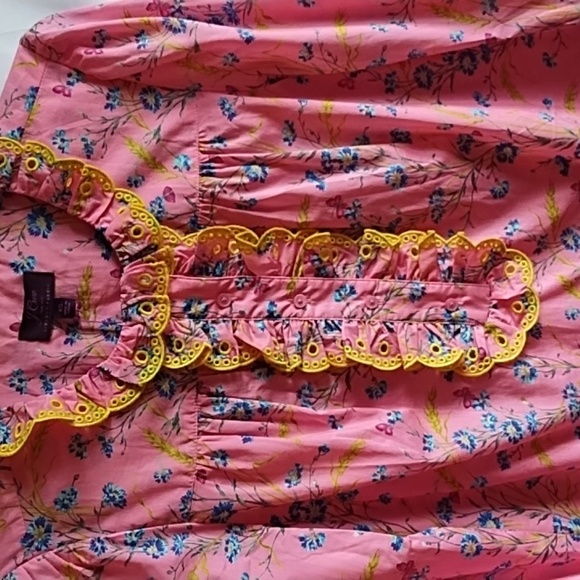 J Crew Liberty Fabric ruffle front blouse size XS - Picture 2 of 10